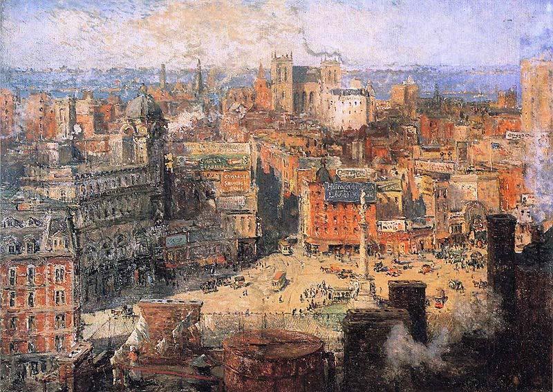 Colin Campbell Cooper Columbus Circle china oil painting image